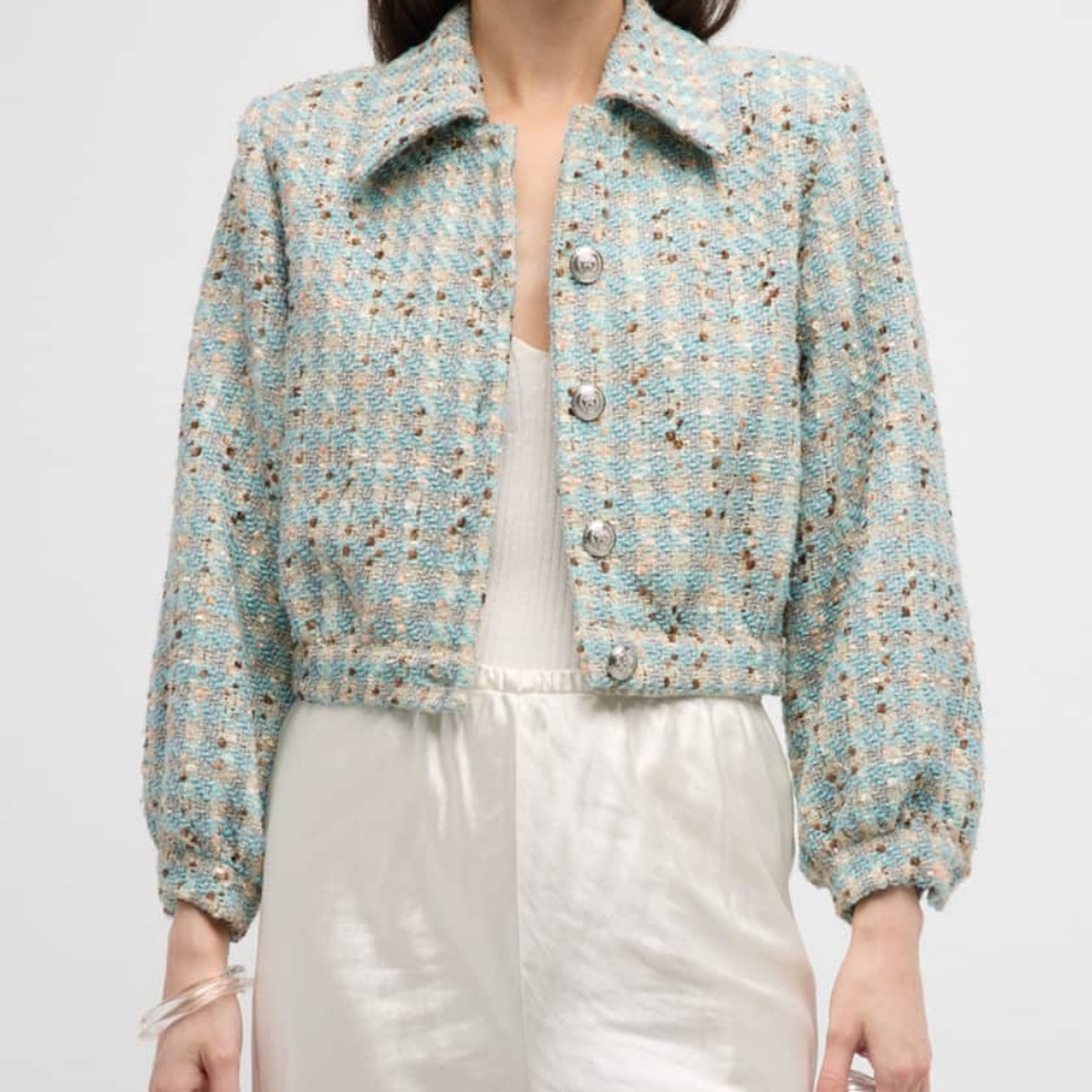 Bridges Croooed Metallic Tweed Jacket